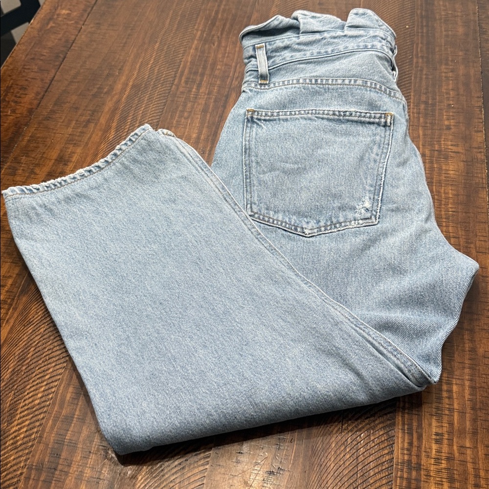 AGOLDE Lettuce Waistband Reworked High Rise Fitted 90s Jeans - Picture 12 of 15